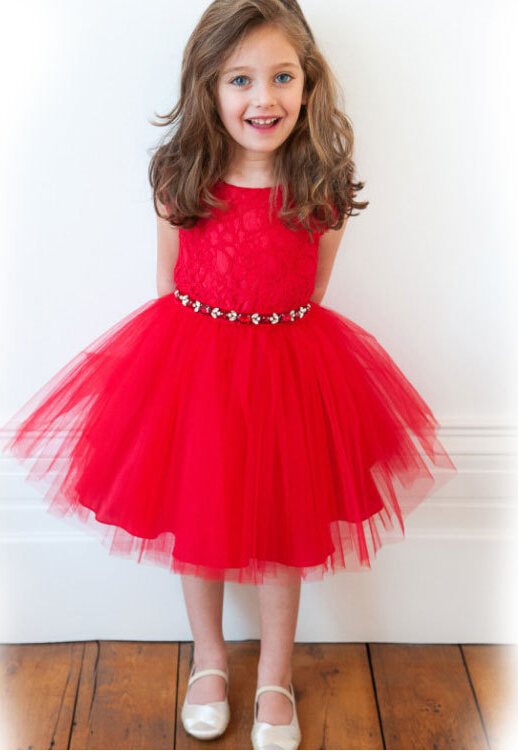 F68039 Fabulous red princess dress